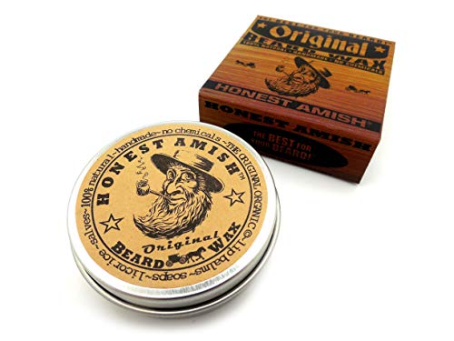 Honest Amish Original Beard Wax 2oz Pack of 2 - Natural & Organic Beard Styling