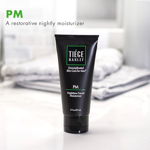 Tiege Hanley PM Nighttime Face Moisturizer for Men Sensitive Skin 2oz