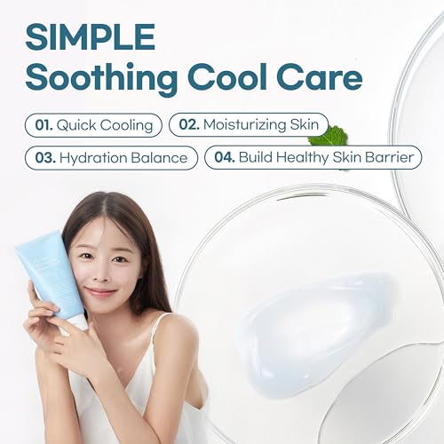 Eco Soothing Moisture Cream, Moisturizer with Probiotics for Sensitive Skin & Dry Skin, Hydration and Soothing Relief for Face and Body, Cooling Immediately, Lightweight, Korean Skin Care