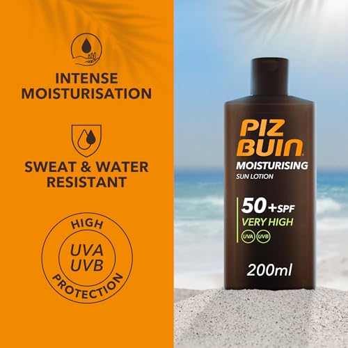 Moisturising Sun Lotion SPF50+ 200ml - Water & Sweat Resistant Sunblock for Sensitive Skin