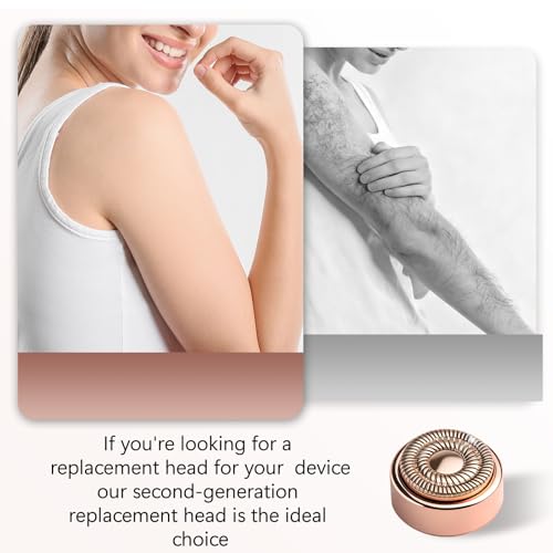 Gen 2 Replacement Heads Compatible with Flawless Facial Hair Remover, Replacement Blades
