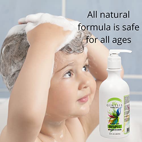 Natural Hair Shampoo 32oz Bottle - Chemical-Free, Sulfate-Free, Healthy Hair