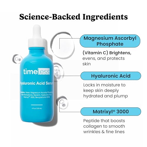Hyaluronic Acid Vitamin C Serum with Matrixyl 3000 - 4 fl oz - Timeless Skin Care