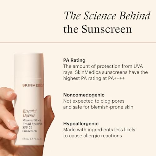 SkinMedica Essential Defense Mineral Shield SPF 35 Sunscreen for Face (NEW PACKAGING). This Lightweight, Facial Sunscreen is Ideal for Oily and/or Combination Skin, 1.7 Oz