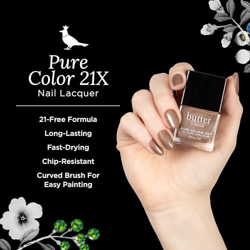 butter LONDON PC21X Nail Lacquer Polish - Fast-Drying, Long Lasting Color with Gel-Like Finish & Chip-Resistant Nail Lacquer Helps Protects & Strengthens Nails - Vegan & Cruelty-Free