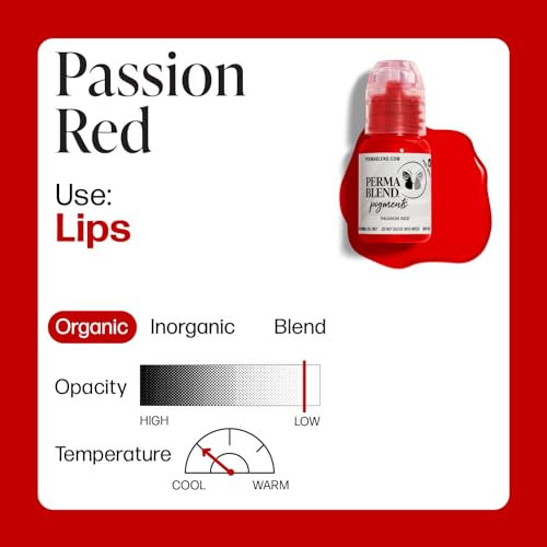 Perma Blend Passion Red Microblading & Lip Tattoo Ink 0.5 oz
