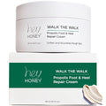 Hey Honey Walk the Walk Propolis Foot & Heel Cream for Dry, Cracked Feet | 72-Hour Hydration, Callus Remover & Odor-Fighting Moisturizer with Honey & Urea | 5 oz