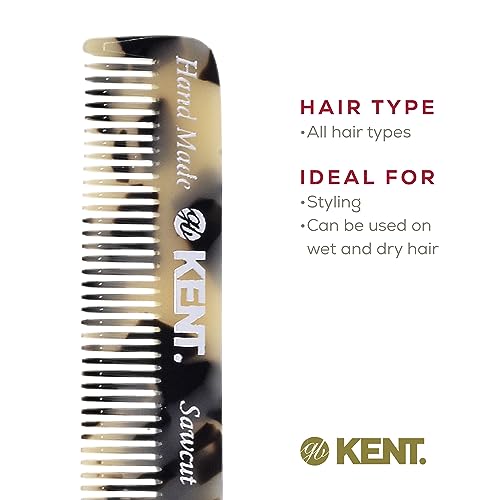 KENT 20T TW Handmade Folding Pocket Comb 2 Pack White Tokyo for Men & Women