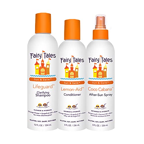 Kids Swim Shampoo Conditioner Spray 3-Pack Natural Chlorine Removal - Variation of Shampoo + Conditioner + Spray / 6.67 Fl Oz