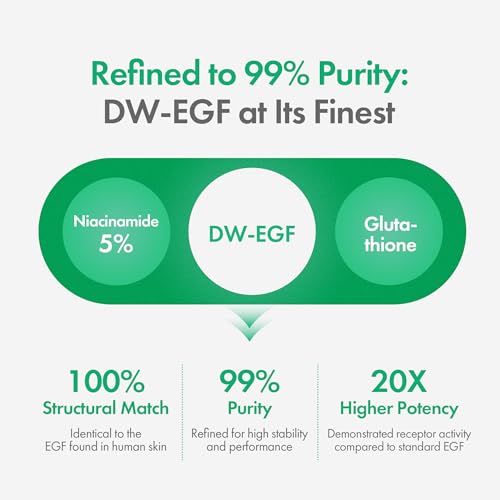 Easydew DW-EGF Melatoning Ampoule 5X - Hydrating Dark Spot Serum with Niacinamide & Glutathione for Uneven Skin - Fast Absorbing Day & Night Ampoule Korean Skin Care (Bottle 1.01 fl oz, EGF 5X)