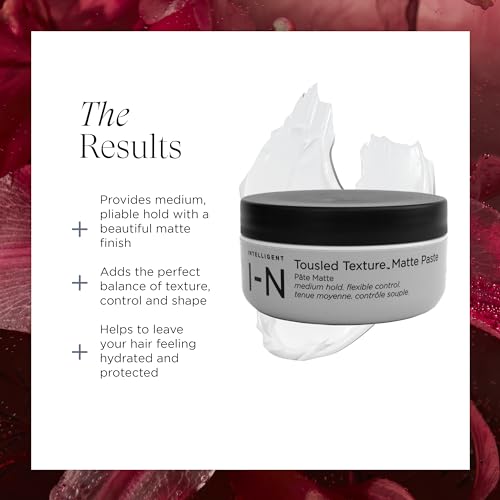 Intelligent Nutrients Tousled Texture Matte Hair Paste - Medium Hold, Organic & Natural, All Hair Types, 2 oz
