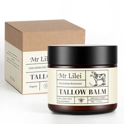 Lilei Beauty 5oz Beef Tallow & Honey Face & Body Moisturizer - Natural Skin Balm