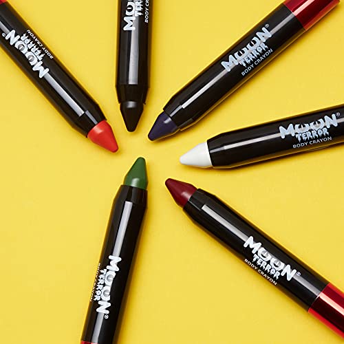 Halloween Face Paint Stick Body Crayon by Moon Terror, SFX Make up - Midnight Black - Special Effects Make up - 0.12oz