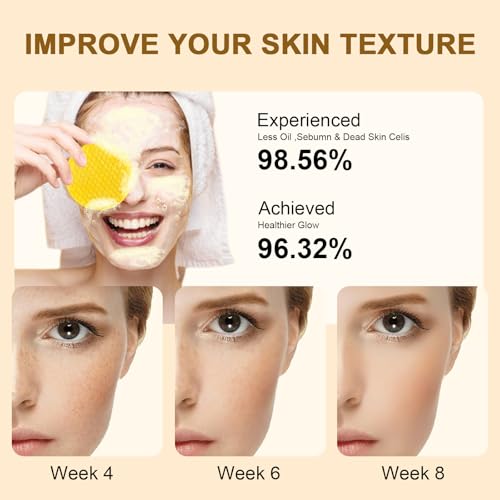 Turmeric Kojic Acid Cleansing Pads for Face Dark Spots - Hydrates & Plumps Skin- Sensitive Skin Friendly - Helps Balance Skin Oil and Water 50 PCS LXQ