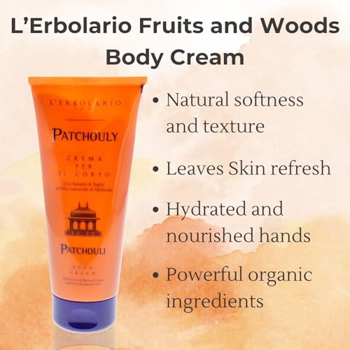 L'Erbolario Patchouli Body Butter – Moisturizing Cream for Dry Skin, 6.7 oz