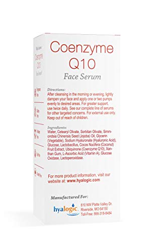 Hyalogic Episilk CoQ10 Serum with Hyaluronic Acid 1 Fl Oz – Anti-Aging Face Rejuvenation