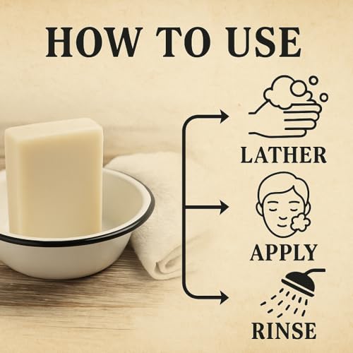 Organic Handmade Lye Soap Bar 3-Pack - Natural Face & Body Cleanser