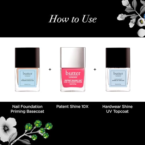 butter LONDON Patent Shine 10X Nail Lacquer Polish - Gel-Like Finish & Chip-Resistant Nail Lacquer Helps Protects & Strengthens Nails - Vegan & Cruelty-Free