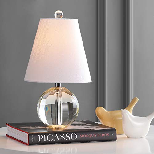 16-Inch Crystal Ball Orb Table Lamp with Metal Base - Clear Variation