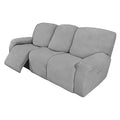 Easy-Going 8-Piece Recliner Couch Slipcover - Light Gray, Fits 60-82 Inch