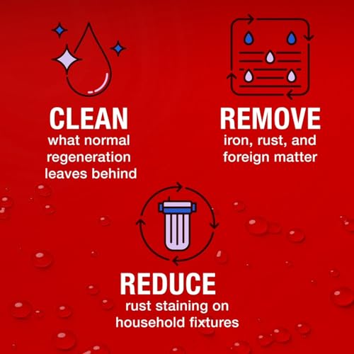 4.75 lb Water Softener Rust Remover & Iron Buildup Cleaner - Pack of 4, 76 Ounce Each