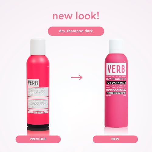VERB Dry Shampoo Dark ? Refresh, Absorb Oils + Extends Styles - Refreshing Dry Shampoo Spray for Dark Tones - Vegan, No Parabens or Harmful Sulfates