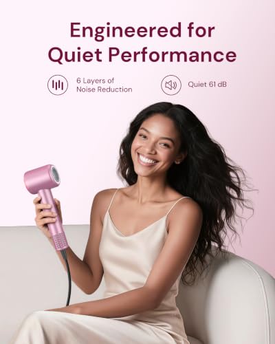 Volgtia Cherry Blossom Pink High-Speed Hair Dryer with Diffuser & Concentrator