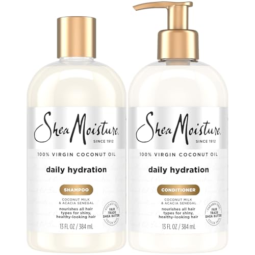 SheaMoisture Coconut Shampoo & Conditioner Set - Daily Hydration, Sulfate-Free, 13 Oz Each