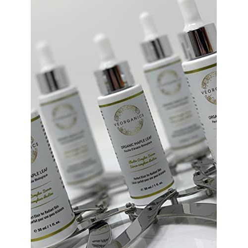Organic Maple Leaf Elastin Complex Facial Serum - Rich in Vitamin C Serum - Face Serum Skin Care - Anti Aging Serum - Beauty & Personal Care Serum for Face - Facial Skin Care Products by VeOrganics