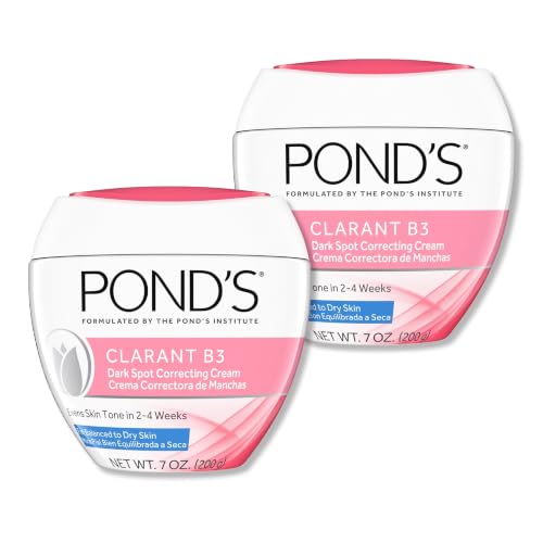 Pond's Clarant B3 Dark Spot Correcting Cream 7 oz (Pack of 4) – Daily Moisturizer for Dry Skin with Vitamins B3 & C