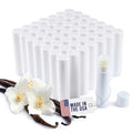 Vanilla Lip Balm Bulk Pack of 50 - Natural Ingredients, Unlabeled, Made in USA