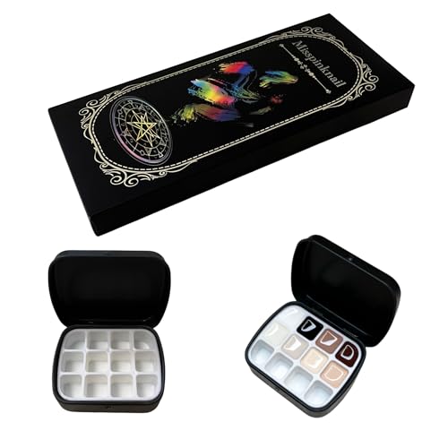 Advanced Painting Gel for Nail Art,8 colour kit with 2 palette(12 divsions),Non wipe,Manicure Professional Nail Salon DIY at Home Gift (Set A)