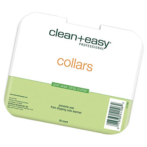 Clean + Easy Professional Deluxe Wax System - Standard Warmer Collars Prevent Drips for Mess-Free, Effortless Cleanup (50 Count)