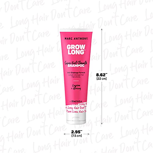 Marc Anthony Strengthening Biotin Shampoo, Grow Long Anti-Frizz, Anti-Breakage & Nourishing Formula For Split Ends - Vitamin E, Caffeine & Ginseng for Dry & Damaged Hair