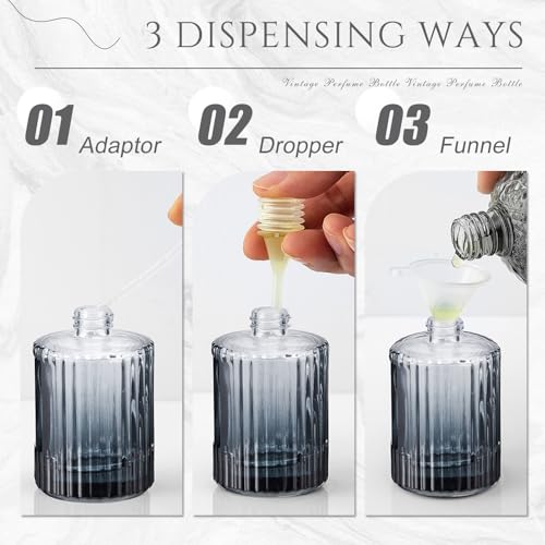 Refillable Perfume Bottles Set - 12 Black 30ml Spray Travel Containers