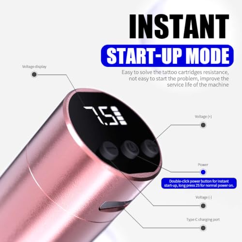 Mast Tour Fly Wireless Tattoo Pen Machine - Pink variant