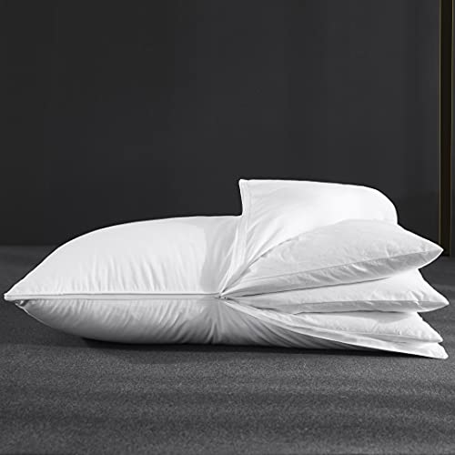 White Adjustable Goose Feather Pillow King Size - 3-in-1 Sleep Support