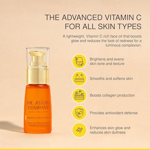 Vitamin C Facial Oil 30ml ? Brightening Glow Elixir with THD Ascorbate, Turmeric & Tomato Oil ? Antioxidant-Rich Skin Booster for Radiance, Even Tone & Smooth Texture
