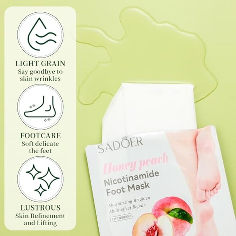 24 Pcs Fruits Beauty Hand Foot Mask Bulk Hydrating Hand Foot Moisturizing Gloves Shea Butter Aloe Mask for Spa Kit Beauty Skincare Galentines Day Gift for Women