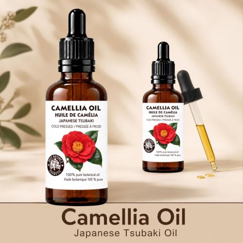 Japanese Tsubaki Camellia Oil for Hair & Skin - 2 Fl Oz, Cold Pressed & Pure