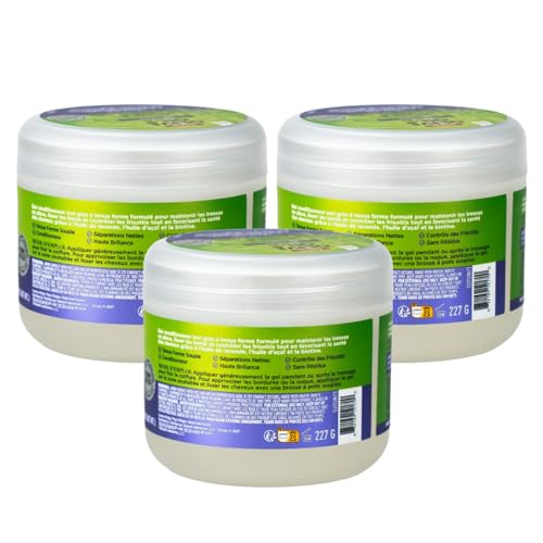 ORS Olive Oil Braidzone Edge & Braiding Gel with Lavender, Acai & Biotin for Hair & Scalp 8 oz (Pack of 3)