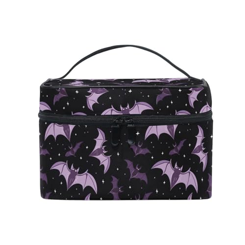Professional Makeup bag with Mirror and Light, Cosmetic Train Cases Waterproof PU Leather, Large Capacity, Pink