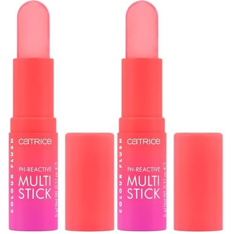 Catrice | Color Flush pH-Reactive Multi Stick | Color Changing Cheek & Lip Tinting Balm | Buildable, Dewy Finish | Vegan, Gluten Free, Cruelty Free (Pack of 2)