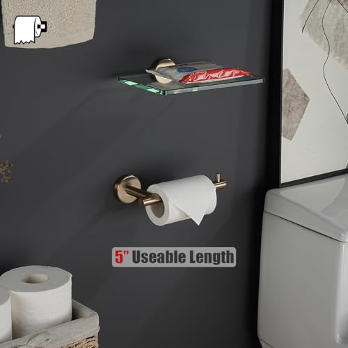 JQK Bathroom Hardware Set Champagne Bronze 5-Piece Wall Mount Accessories