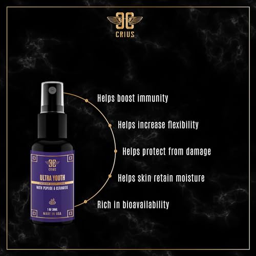 Ultra Youth Serum 1 oz,Helps Create Barrier To Retain Moisture, Promotes Skin Elasticity, Helps Boost Radiance, Non-GMO, Cruelty-Free Products, Made In USA,