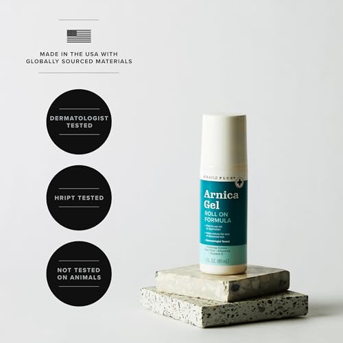 Miracle Plus Arnica Bruise Roll-On Gel 3oz - 2 Pack, Natural Skin Relief