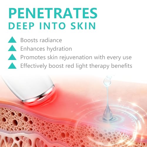 Red Light Therapy Activation Serum-Boost Collagen,Enhance LED Mask&Facial devices Effects by Red Light Therapy For face &neck, Anti-Aging Serum With Copper Tripeptide, Caffeine,Vitamin E, 1.01FLoz