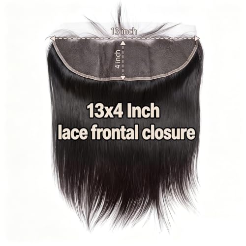 14 Inch HD Lace Frontal Closure 100% Brazilian Human Hair Silky Straight