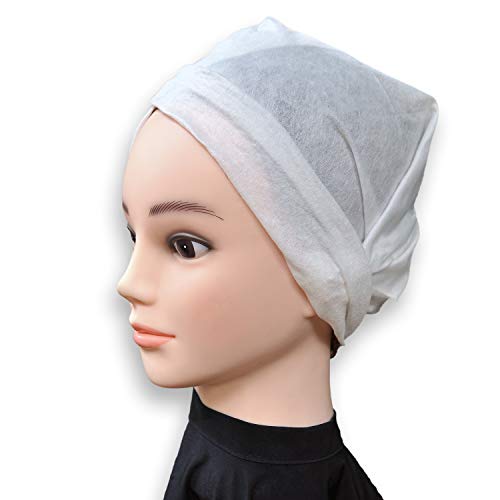 Disposable Hair Towel 100 Pack - Super Absorbent 32x16 Inch for Curly, Thick Hair