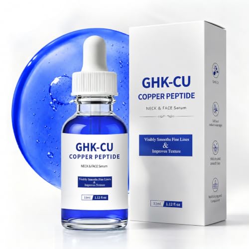 Copper Peptides Face Serum with Hyaluronic Acid - 3% GHK-Cu, 1 Fl Oz